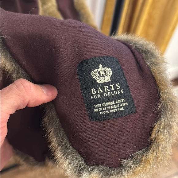 Barts Faux Fur Scarf in Brown - Picture 2 of 3